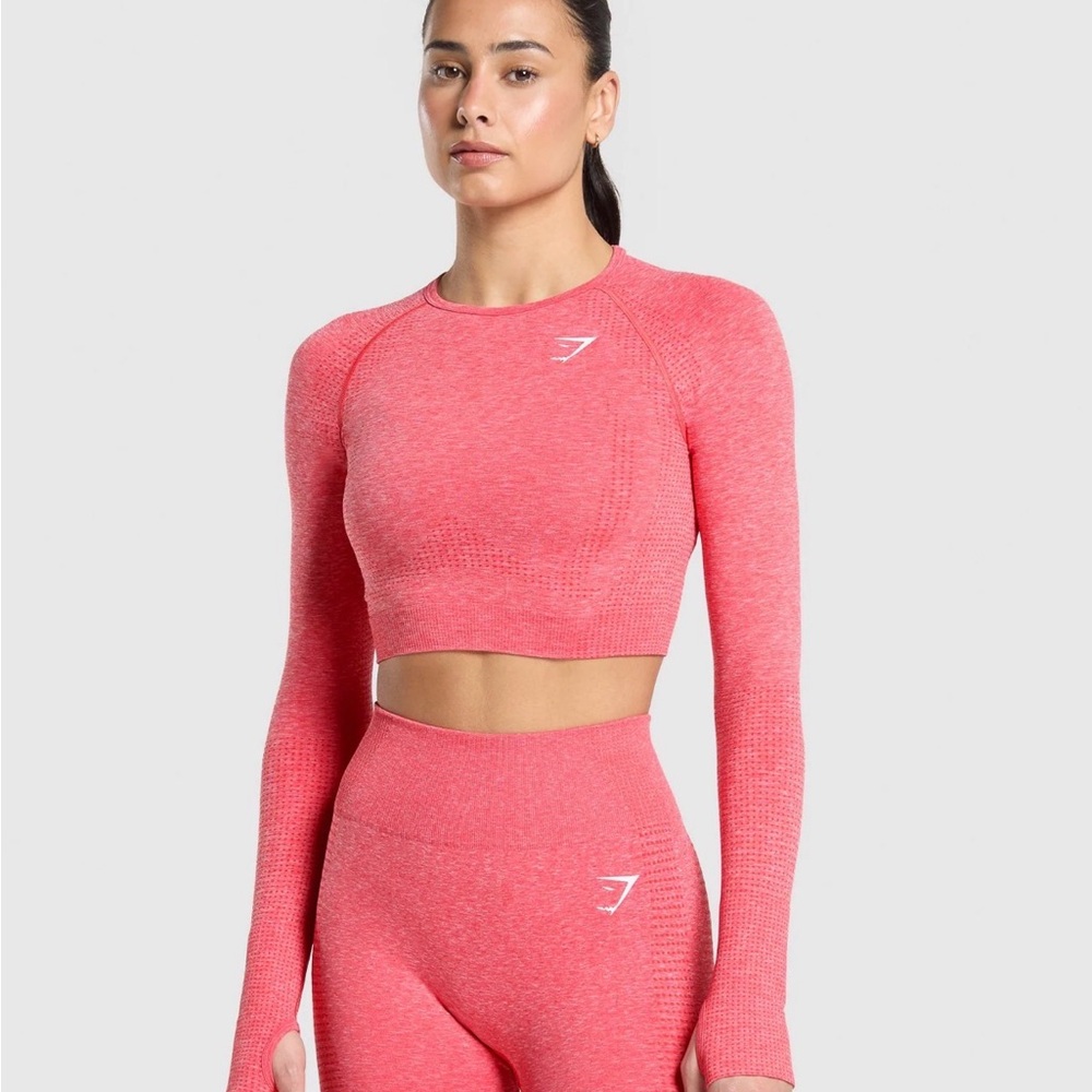 Gymshark Coral Seamless Crop Top